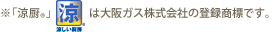 「涼厨®」は大阪ガス株式会社の登録商標です。